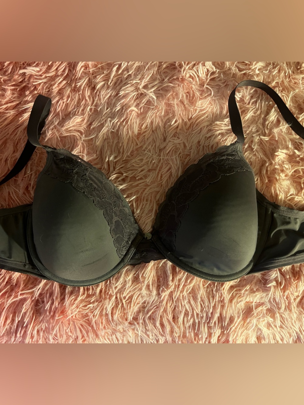 Everyday Gray Lace-Trim T-Shirt Bra - Women Intimates